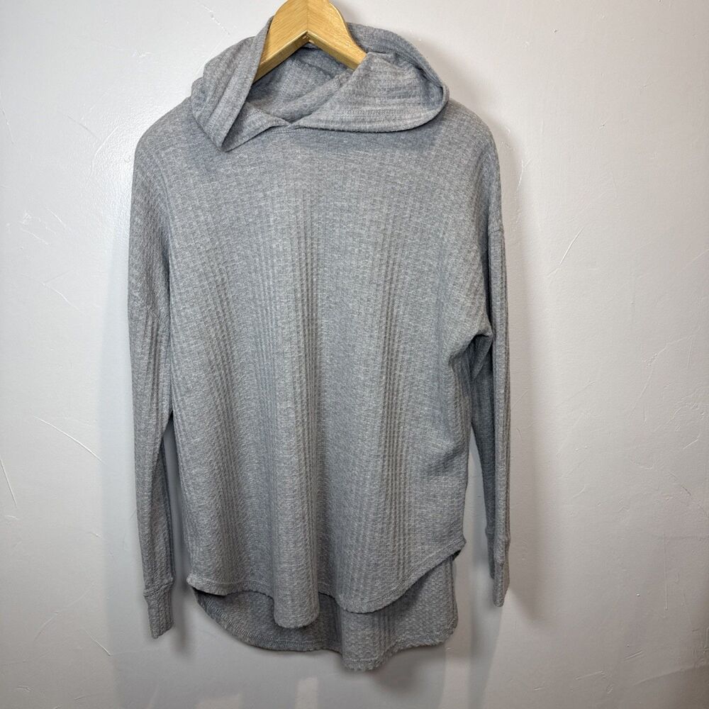 Chasor Pullover Gray Size Medium Hoodie Waffle Knit Neutral Minimalist Casual